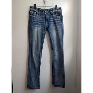 Miss Me Jeans With Embroidered Pockets